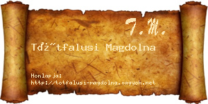 Tótfalusi Magdolna névjegykártya