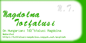 magdolna totfalusi business card